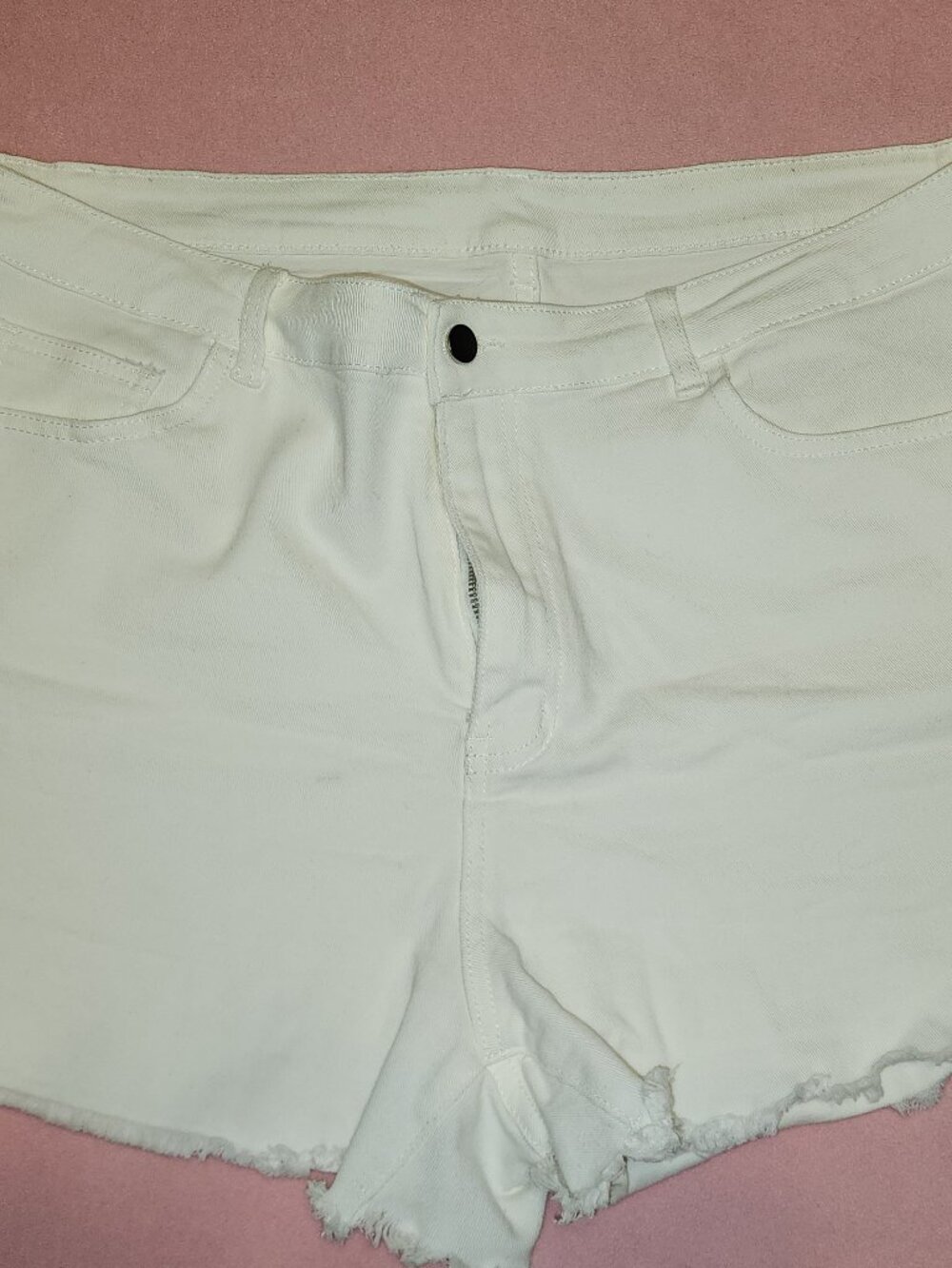 White Shein Curve shorts
